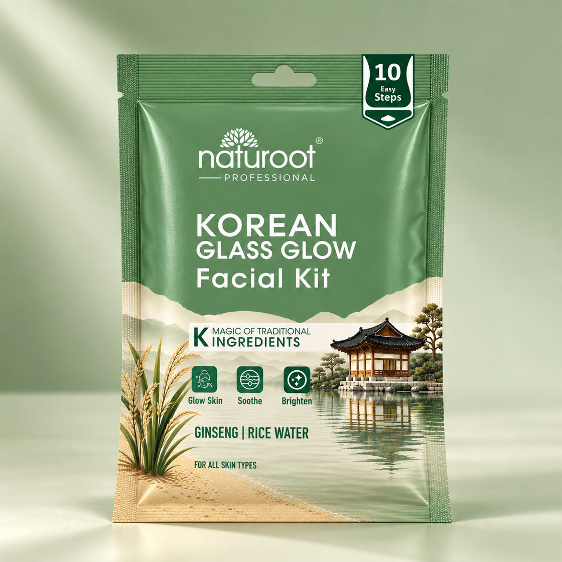 Korean Glass Glow 10 Steps Facial Kit With Rice Water For Radiant Glass Skin