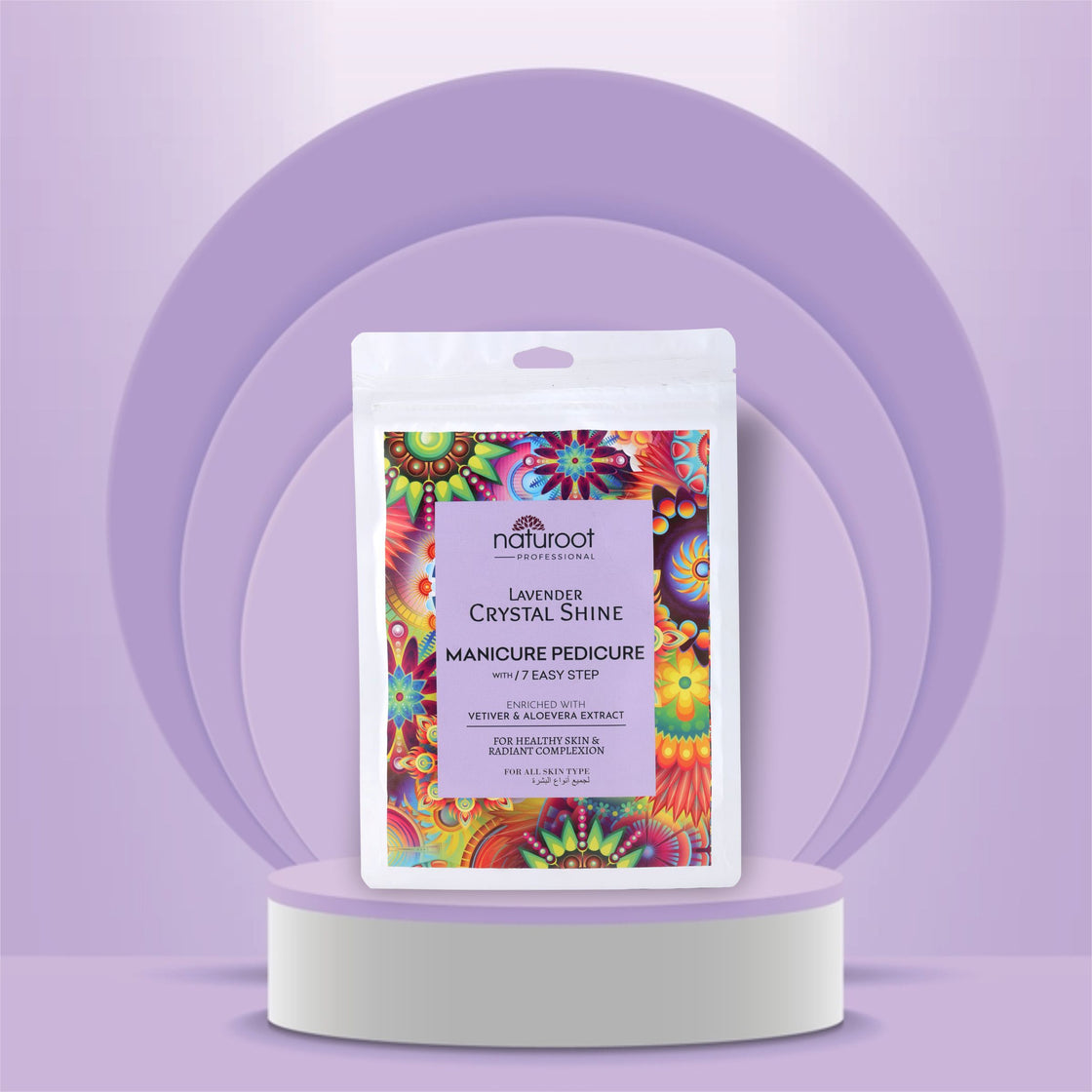 Lavender Crystal Shine Manicure Pedicure