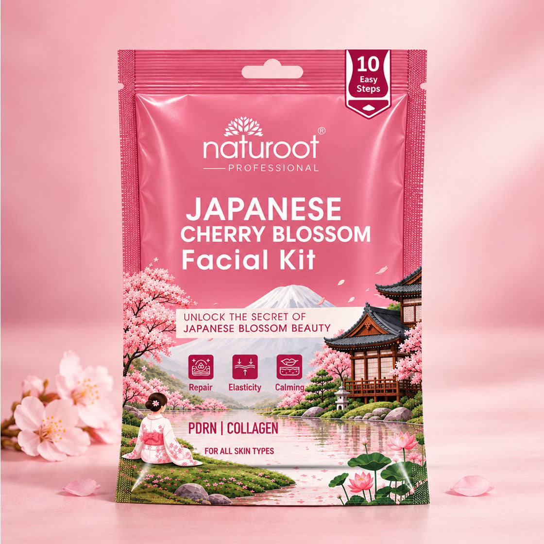 Japanese Cherry Blossom Facial Kit With Cherry Blossom Extract For Smooth Glow