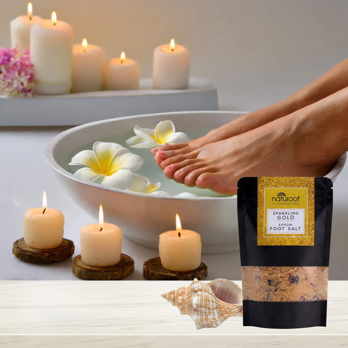 Sparkling Gold Foot Salt