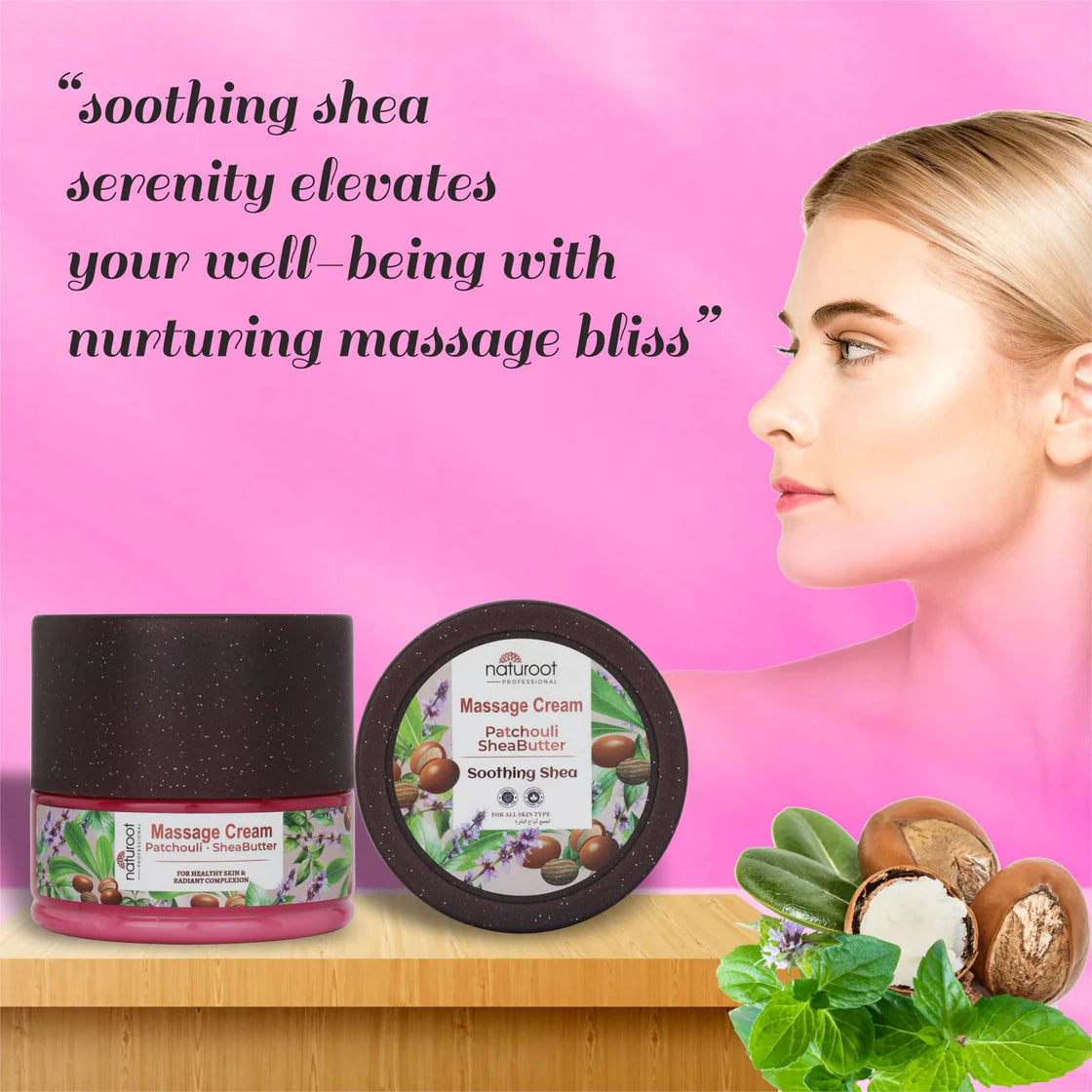 Soothing Shea Massage Cream with Floral Cleansing Lotion