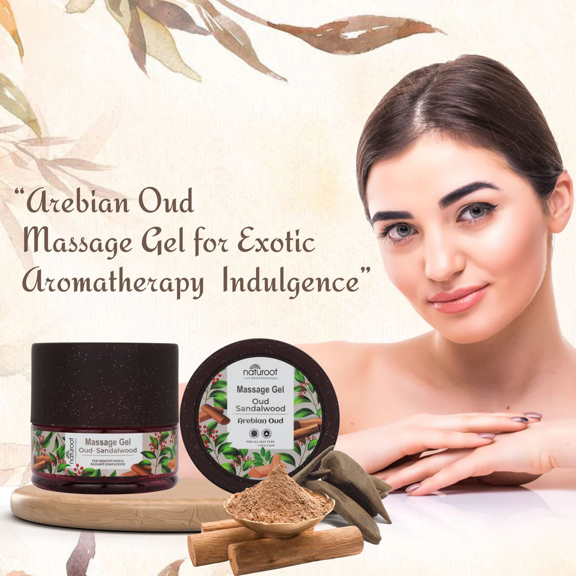 Arebian Oud Massage Cream with Scrub, Gel and Mask