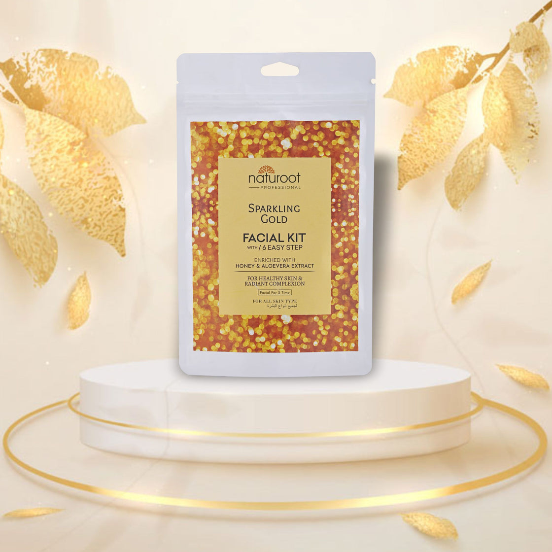Lavender Crystal Shine Manicure Pedicure with Sparkling Gold Facial Kit