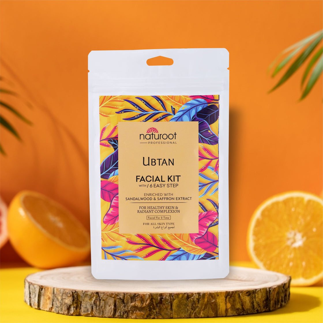 Tangy Orange Crystal Shine Manicure Pedicure with Ubtan Facial Kit