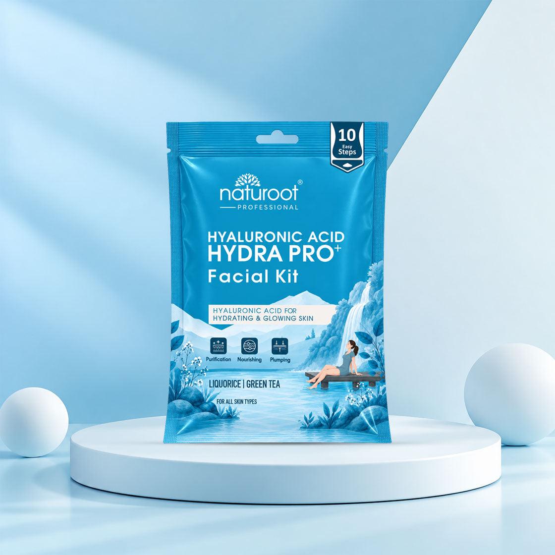 Hyaluronic Hydra Pro+ Facial Kit With Hyaluronic Acid For Deep Hydration