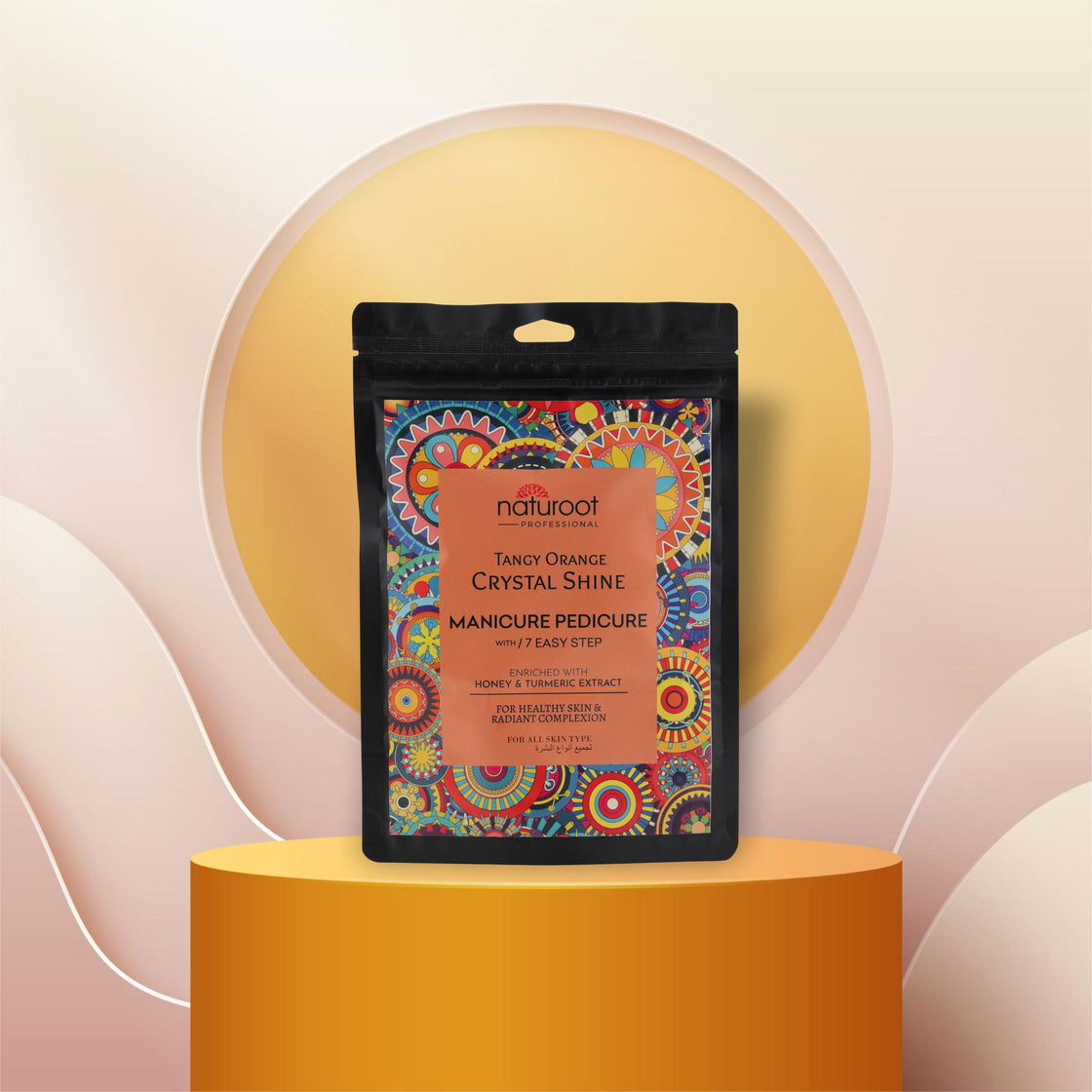 Tangy Orange Crystal Shine Manicure Pedicure with Sparkling Gold Facial Kit