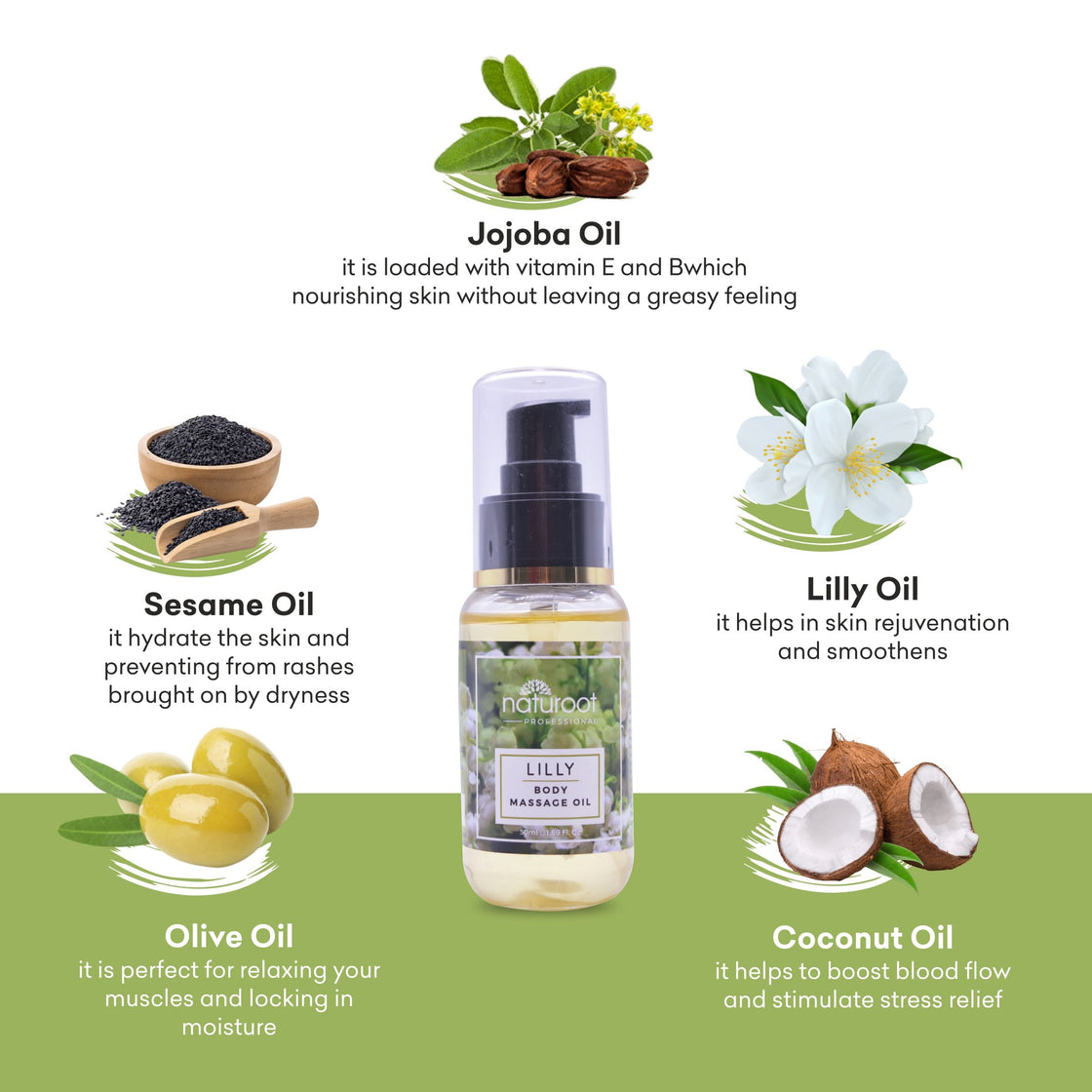 Lily Body Massage Oil