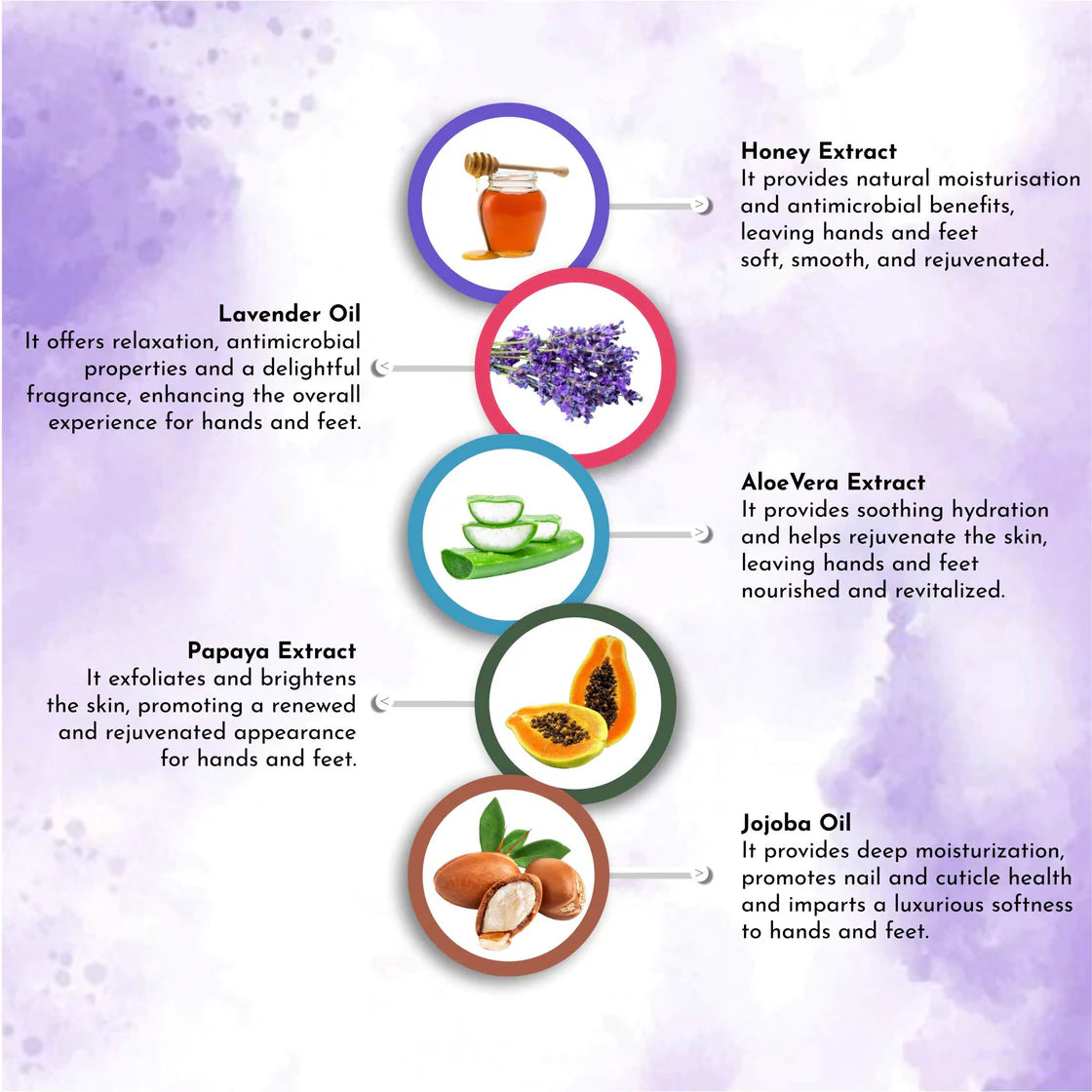 Lavender Crystal Shine Manicure Pedicure with Pretty Pearl Foot Salt