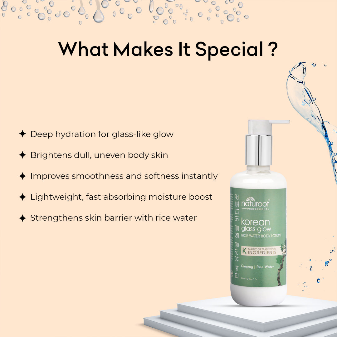 Naturoot Korean Glass Glow Rice Water Body Lotion