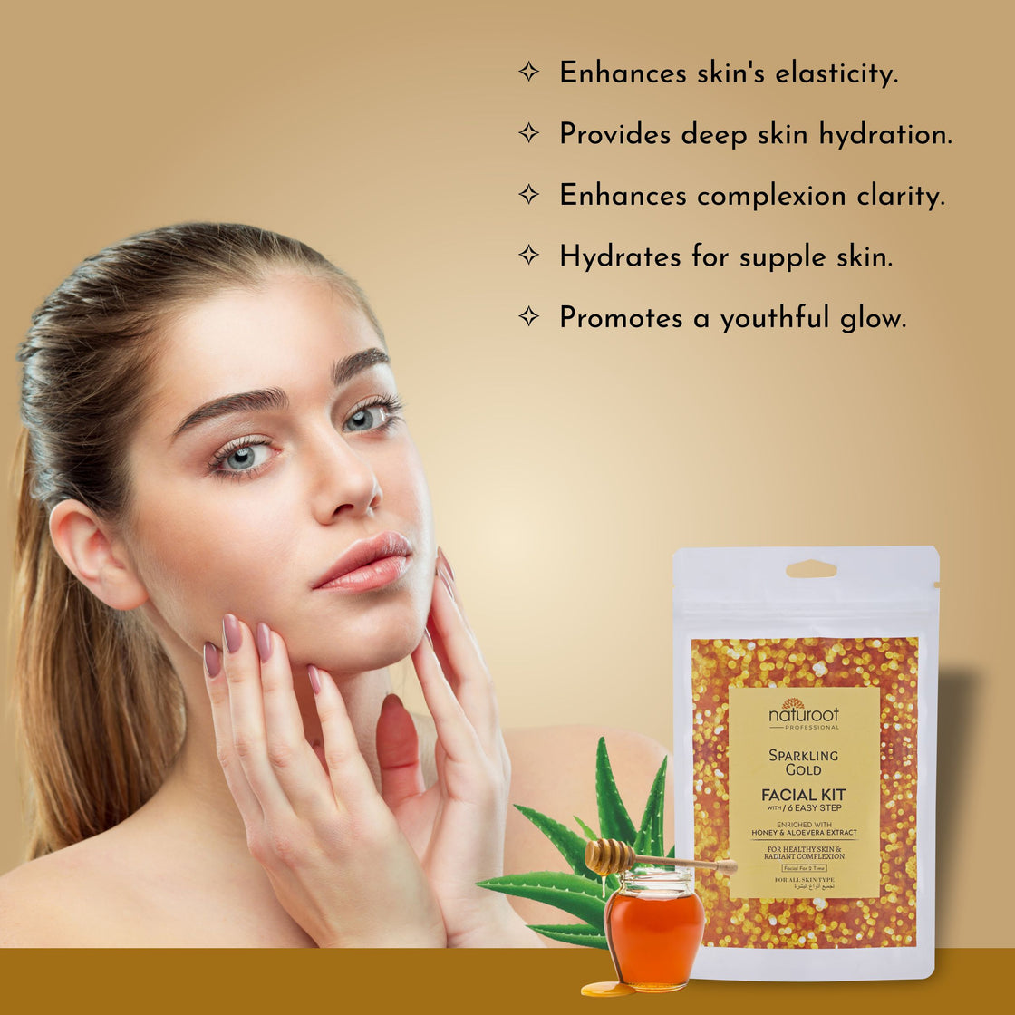 Lavender Crystal Shine Manicure Pedicure with Sparkling Gold Facial Kit