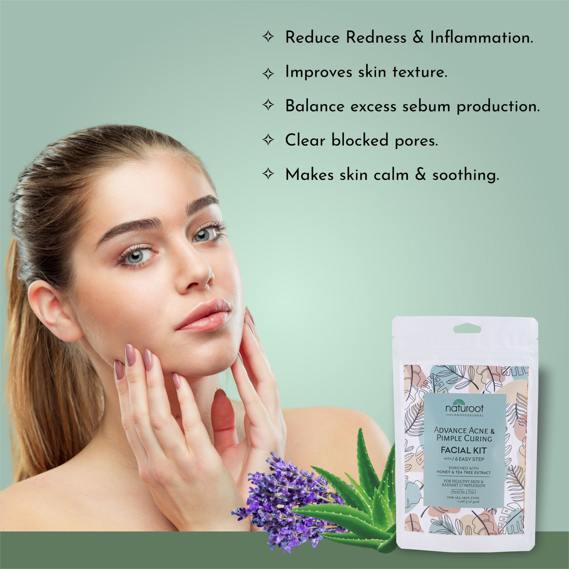 Lavender Crystal Shine Manicure Pedicure with Advance Acne & Pimple Curing Facial Kit
