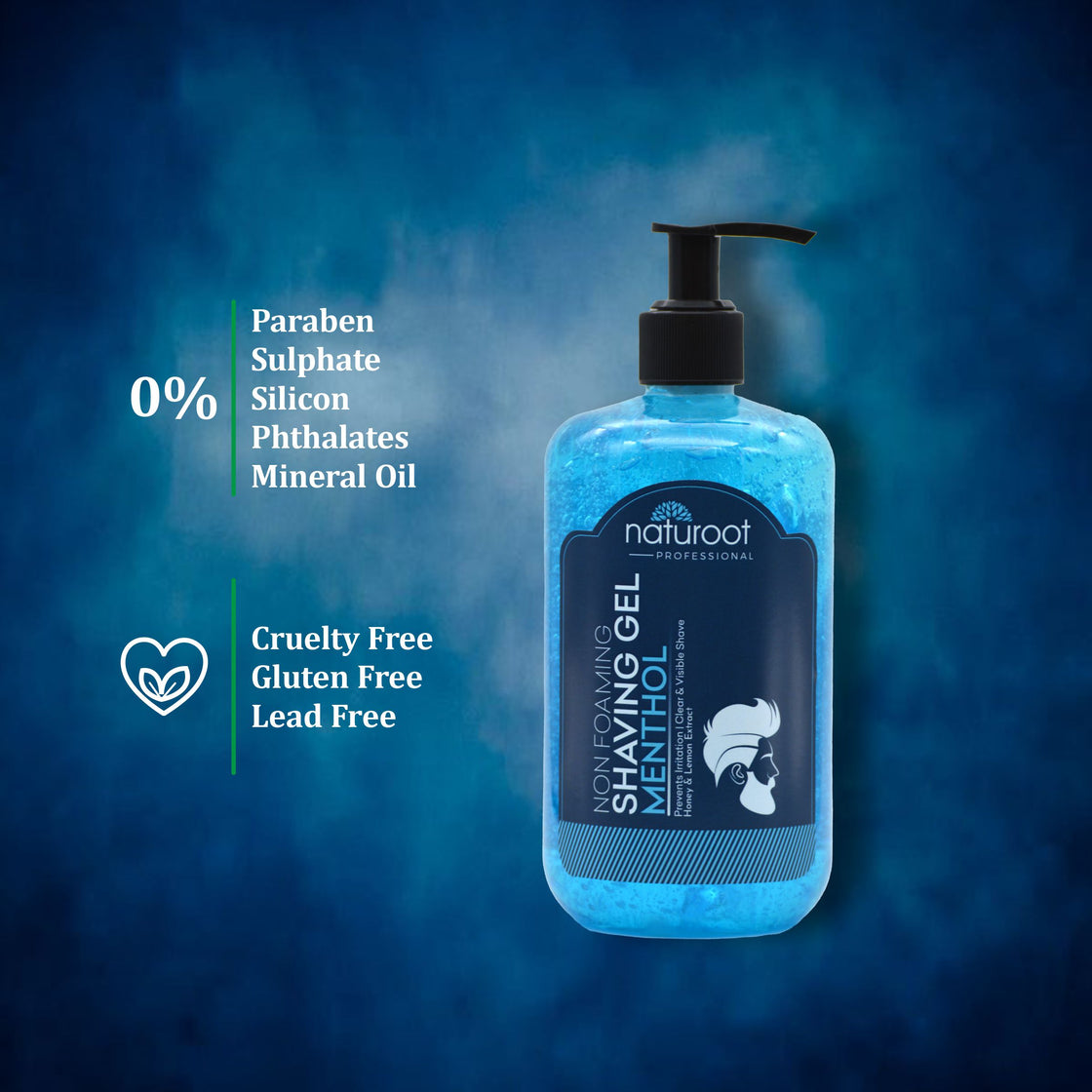 Menthol Non-Foaming Shaving Gel with Beard Growth Oil