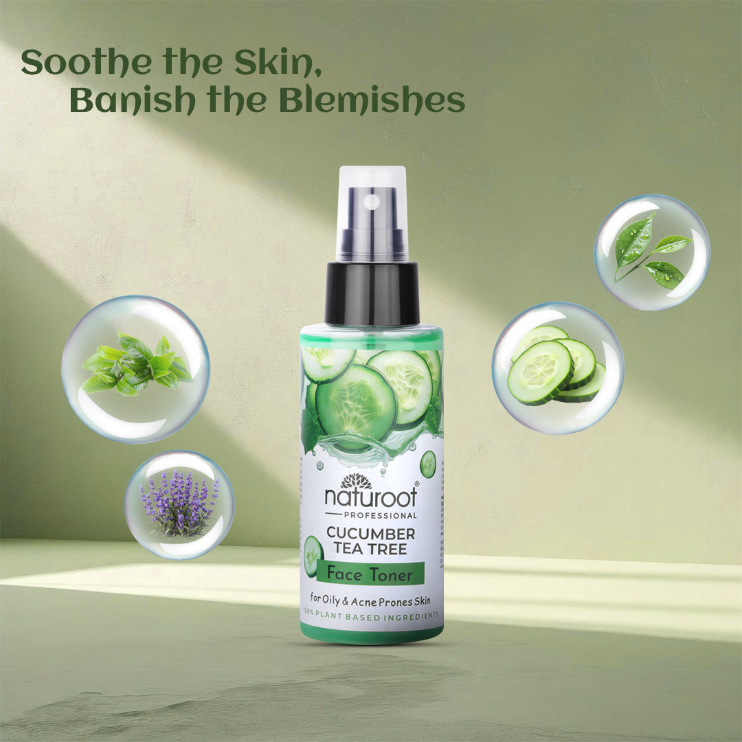 Cucumber & Tea Tree Face Toner For Fresh, Clear-Looking & Balanced Skin