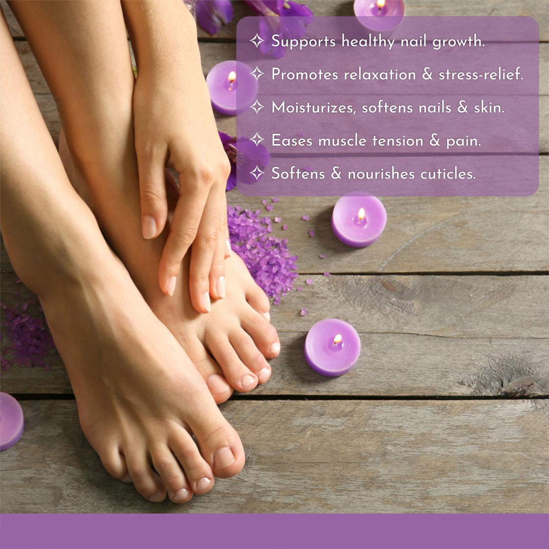 Lavender Crystal Shine Manicure Pedicure with Sparkling Gold Facial Kit