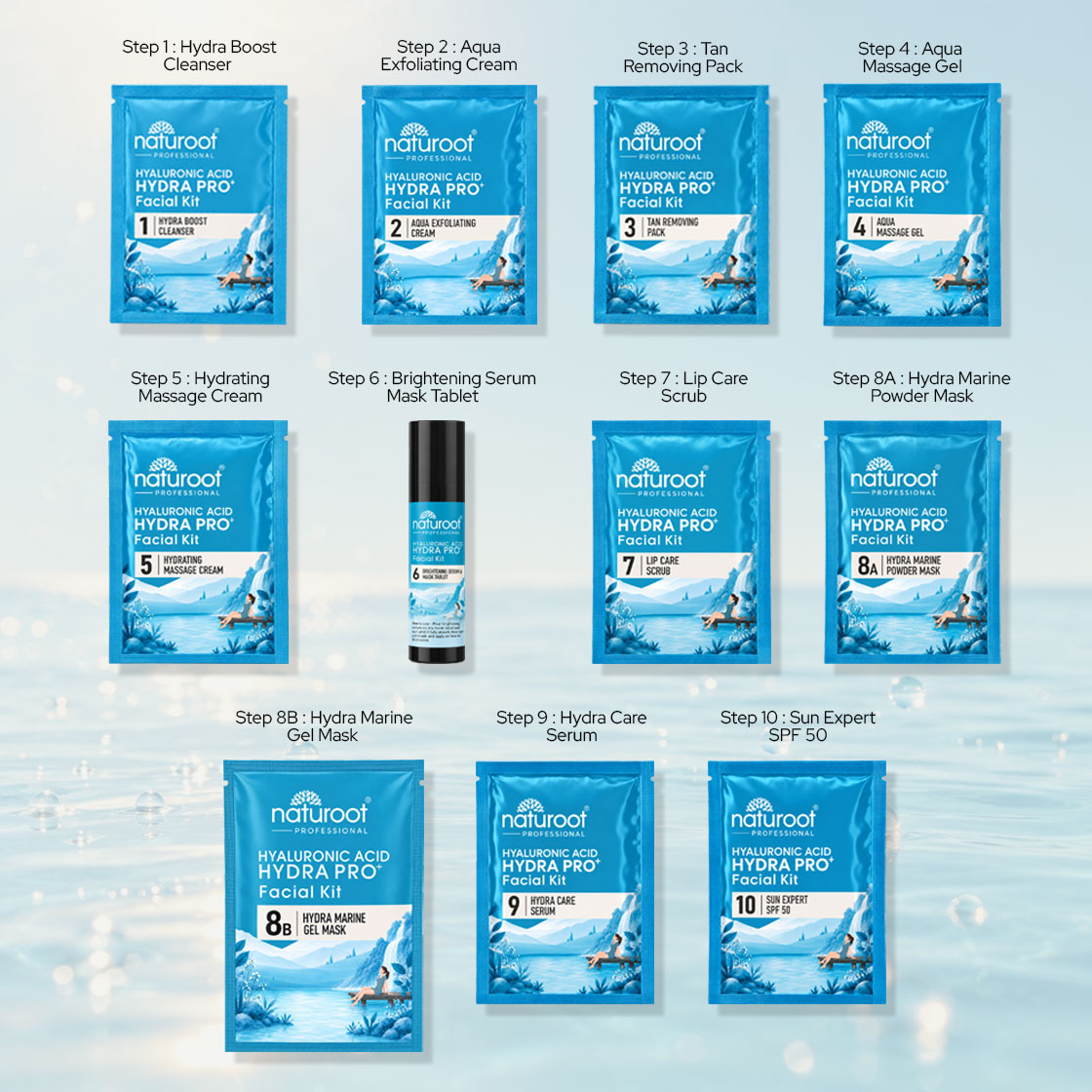 Hyaluronic Hydra Pro+ Facial Kit With Hyaluronic Acid For Deep Hydration