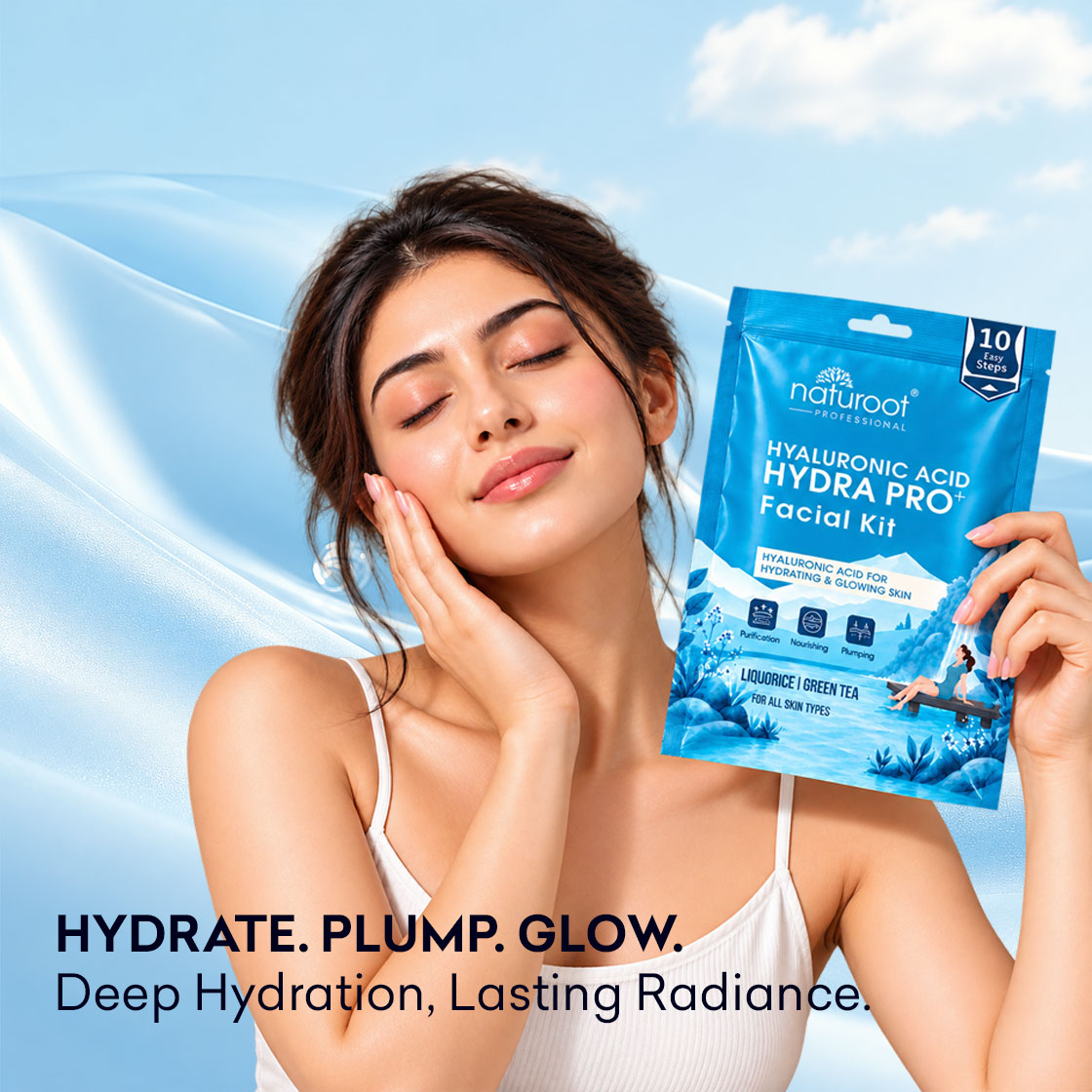 Hyaluronic Hydra Pro+ Facial Kit With Hyaluronic Acid For Deep Hydration