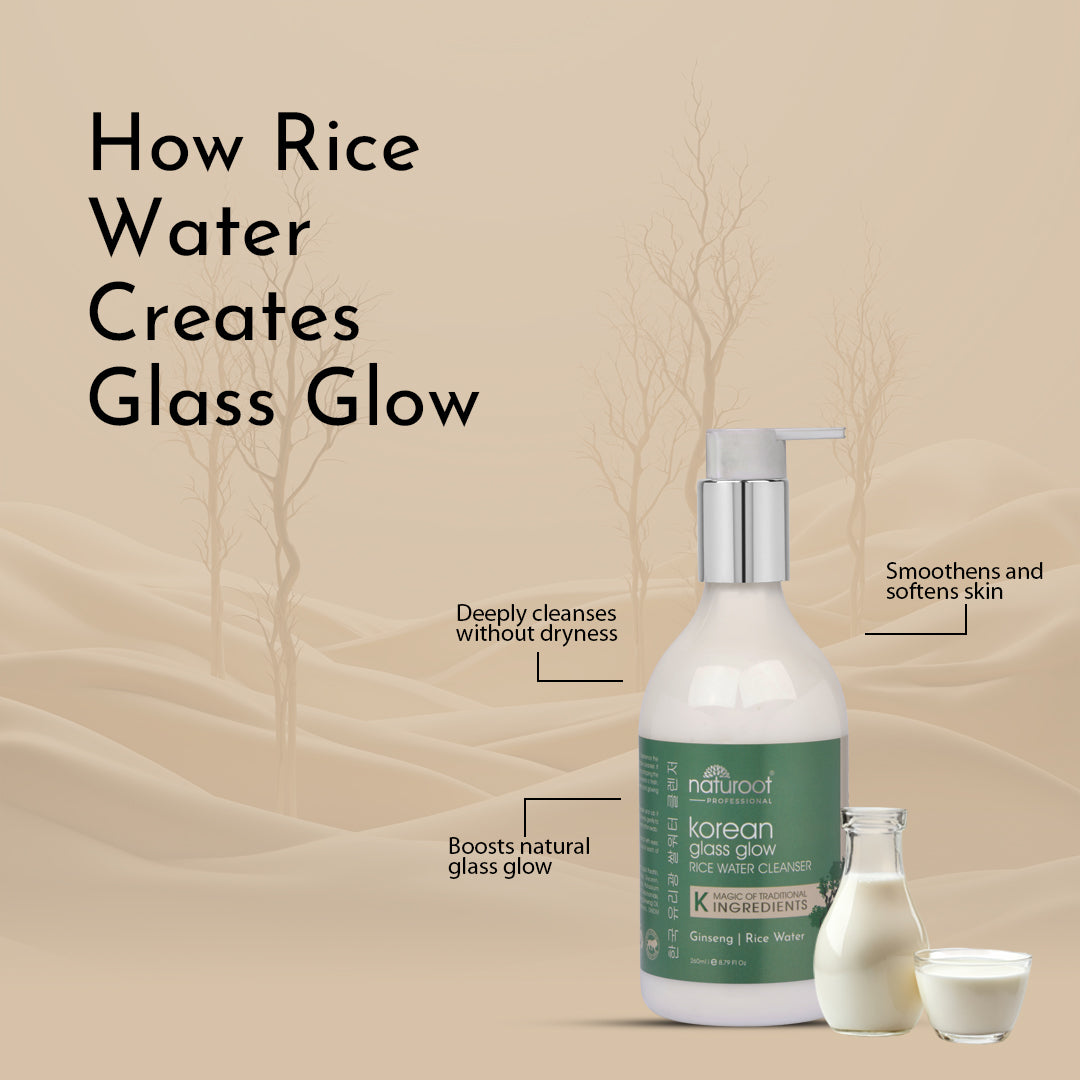 Naturoot Korean Glass Glow Rice Water Cleanser 260ml