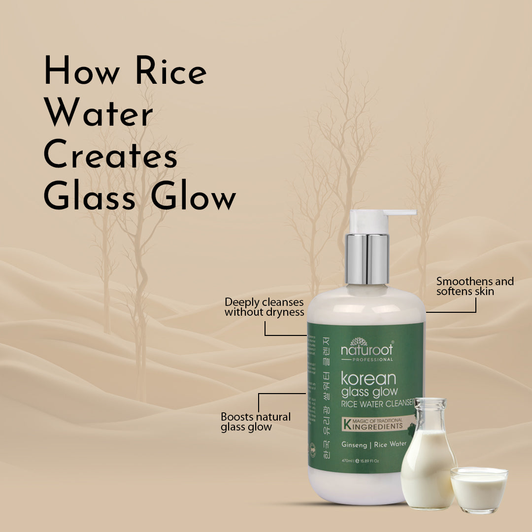 Naturoot Korean Glass Glow Rice Water Cleanser 470ml