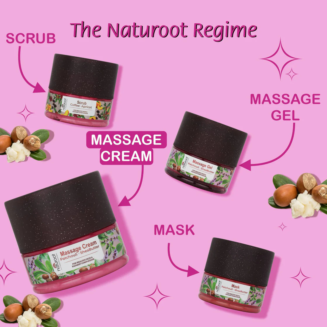 Soothing Shea Massage Cream with Floral Cleansing Lotion