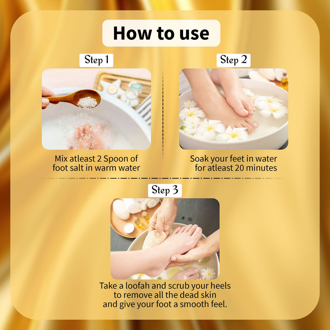 Sparkling Gold Foot Salt