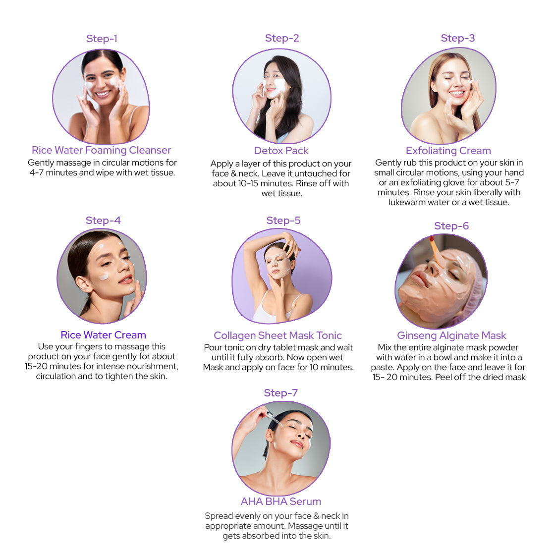 Naturoot Korean Glass Glow 7 Steps Facial Kit