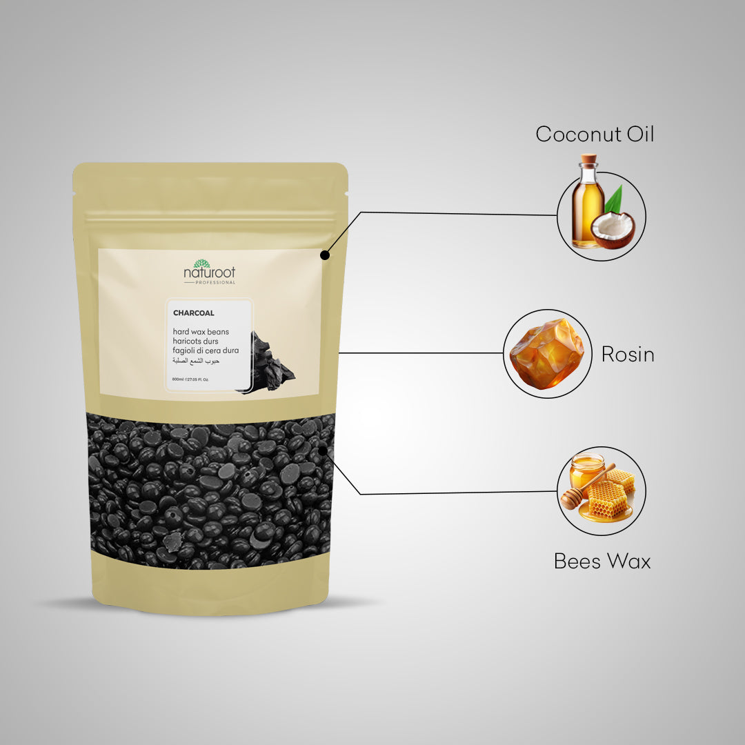 Naturoot Charcoal Hard Wax Beans