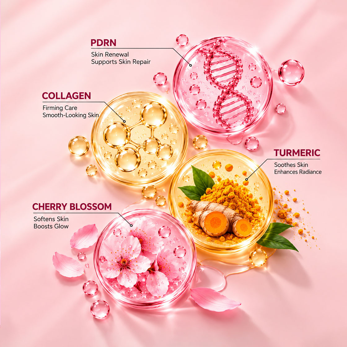 Japanese Cherry Blossom Facial Kit With Cherry Blossom Extract For Smooth Glow