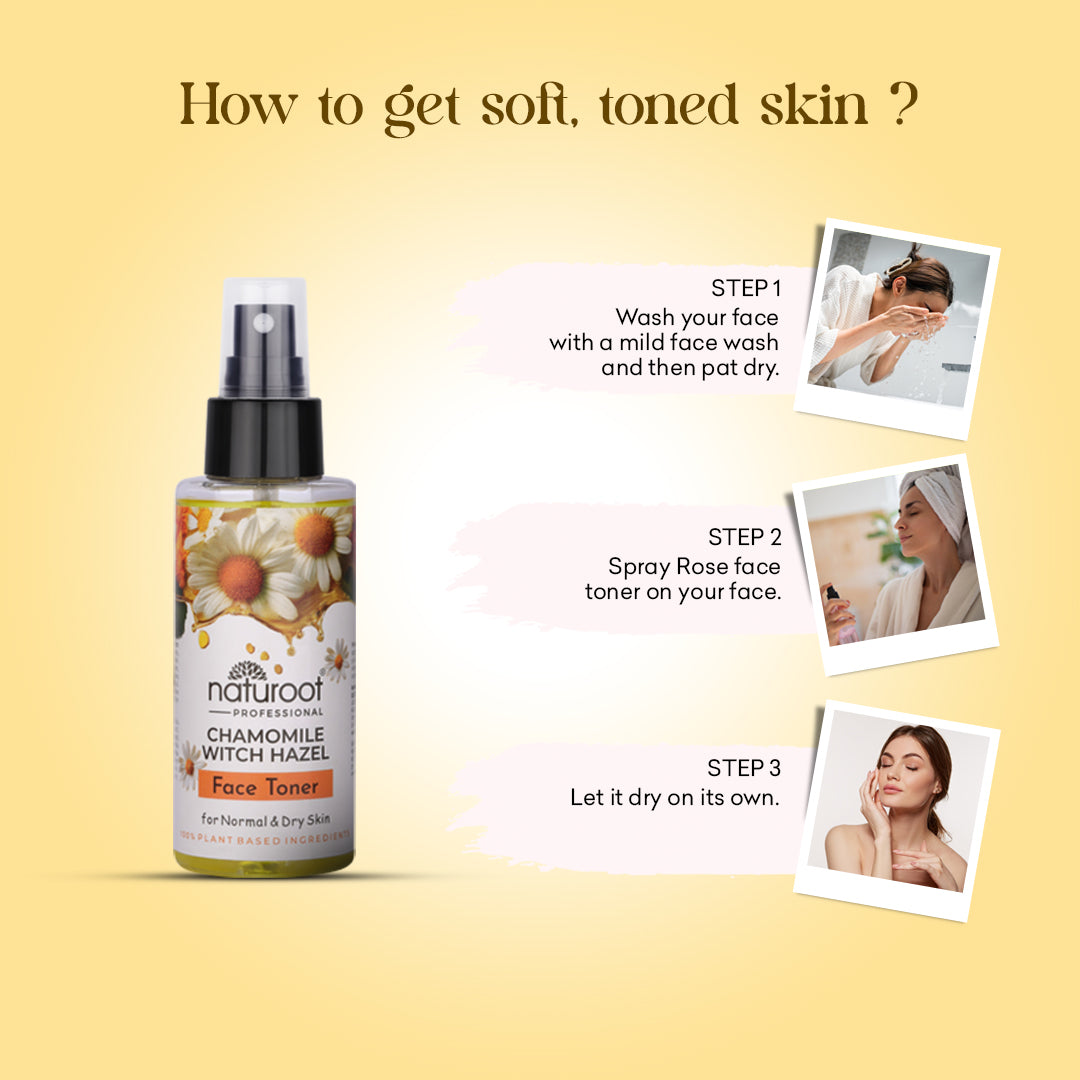 Chamomile & Witch Hazel Face Toner For Calming, Balanced & Fresh-Looking Skin