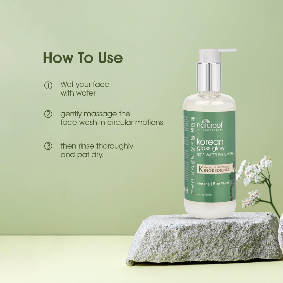 Naturoot Korean Glass Glow Rice Water Face Wash
