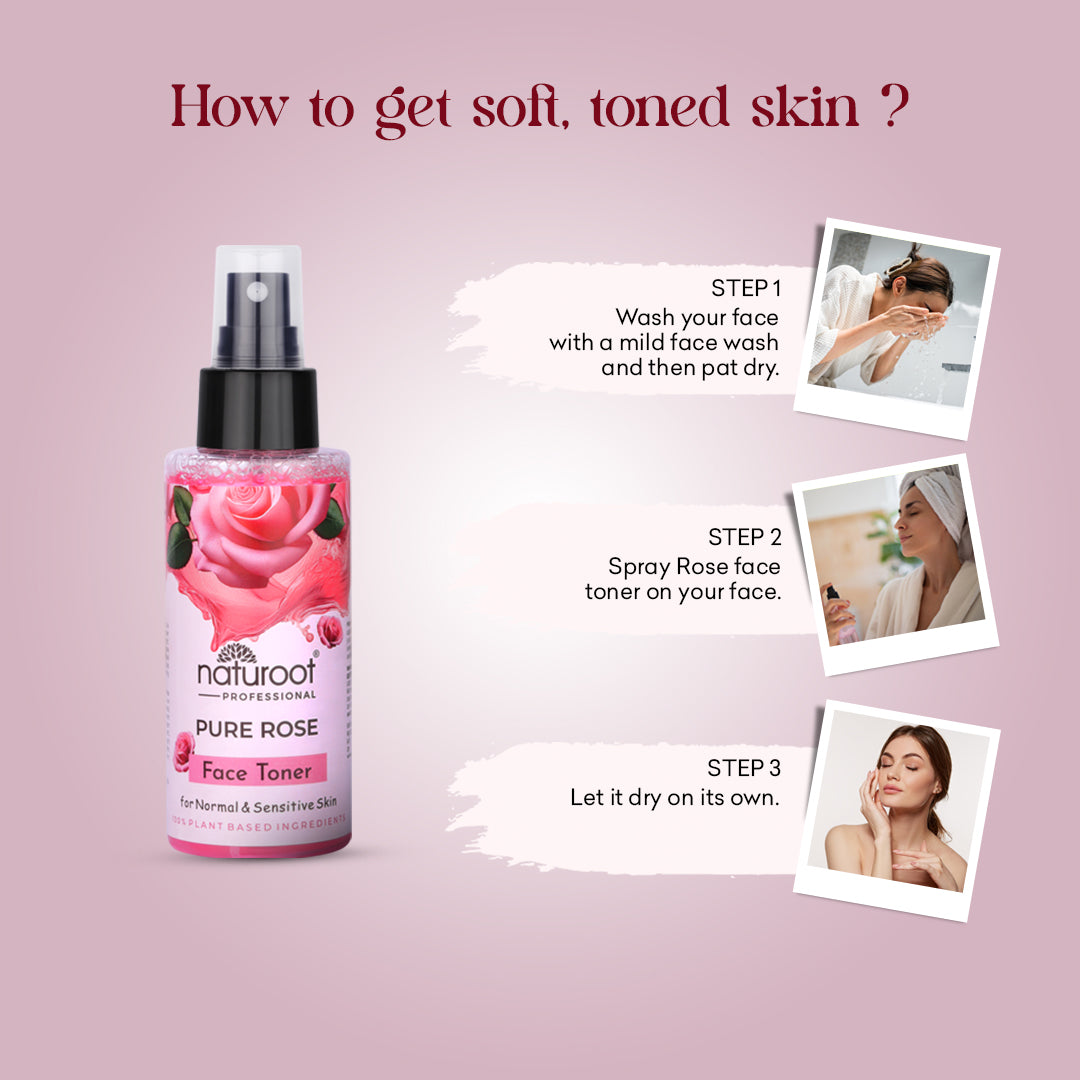 Pure Rose Face Toner With Rose Extract For Soft, Hydrated & Radiant Skin