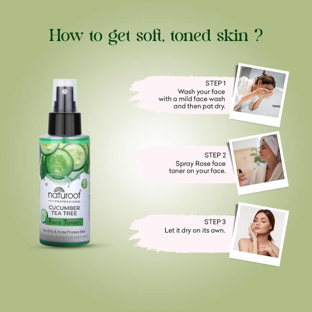 Cucumber & Tea Tree Face Toner For Fresh, Clear-Looking & Balanced Skin