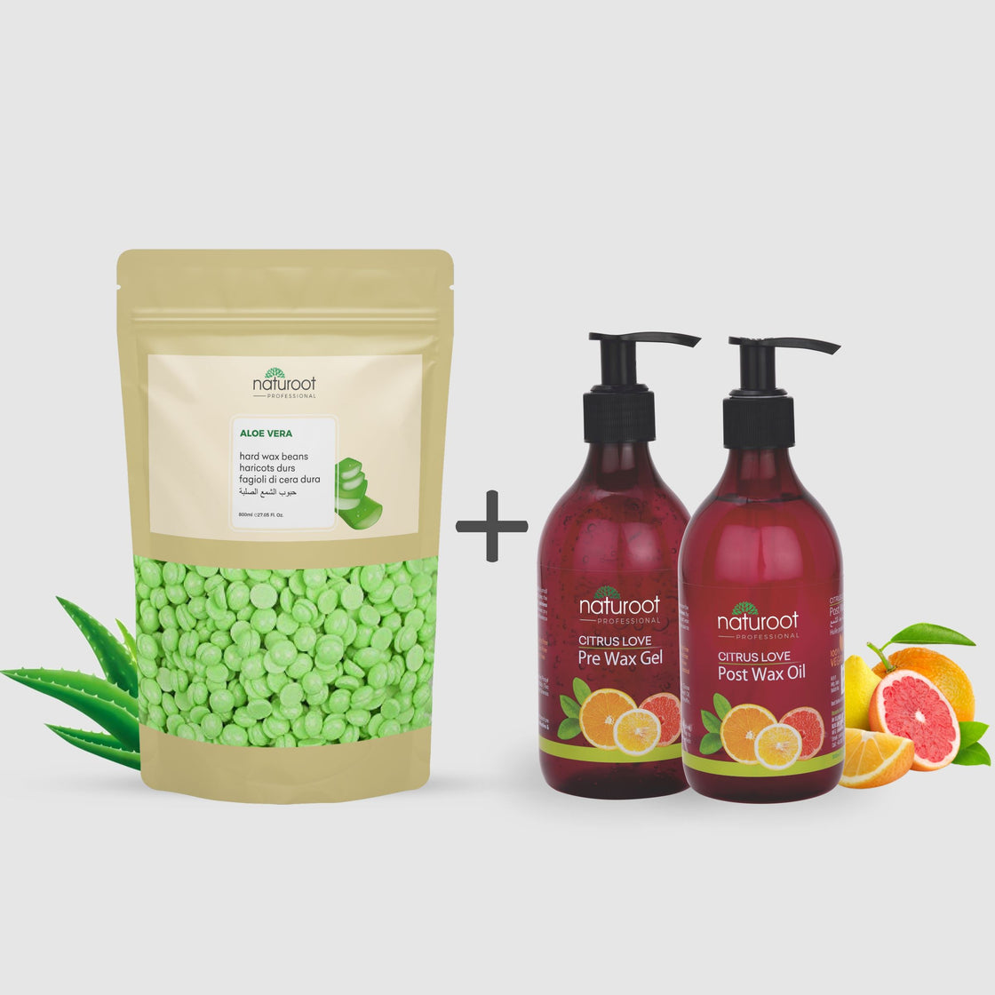 Aloevera Hard Wax Bean with Pre Wax Gel and Post Wax Oil