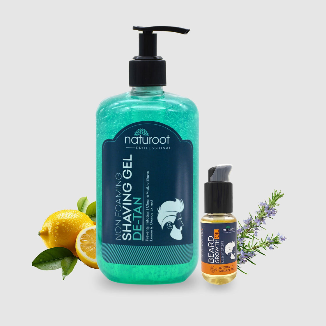De-Tan Non-Foaming Shaving Gel with Beard Growth Oil