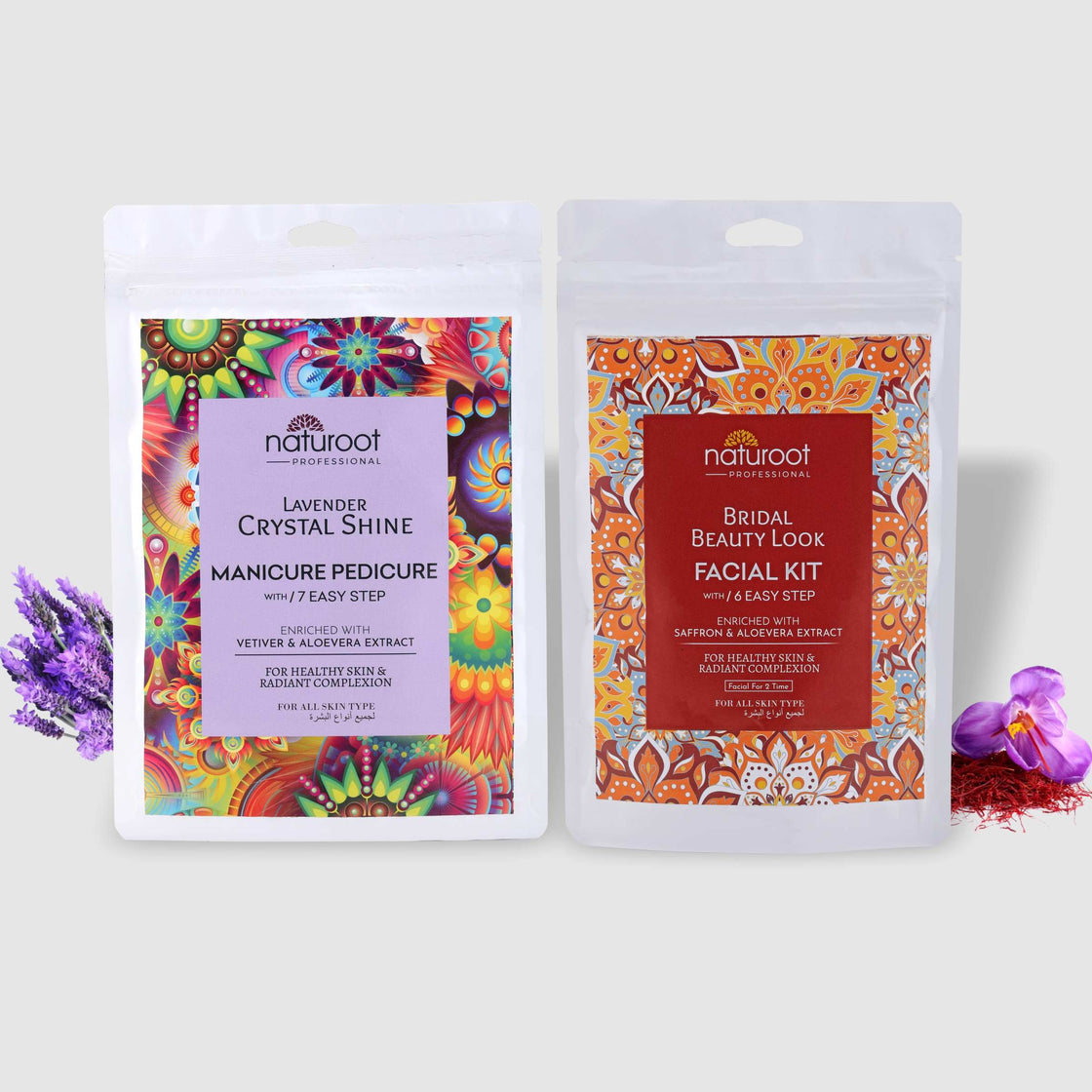 Lavender Crystal Shine Manicure Pedicure with Bridal Beauty Facial Kit