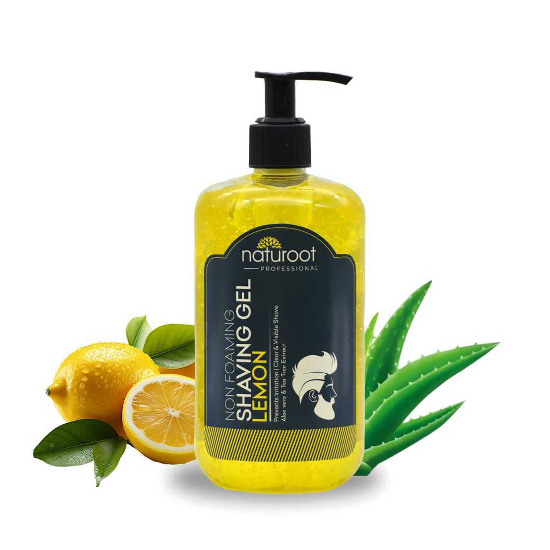Lemon Non-Foaming Shaving Gel with Beard Growth Oil