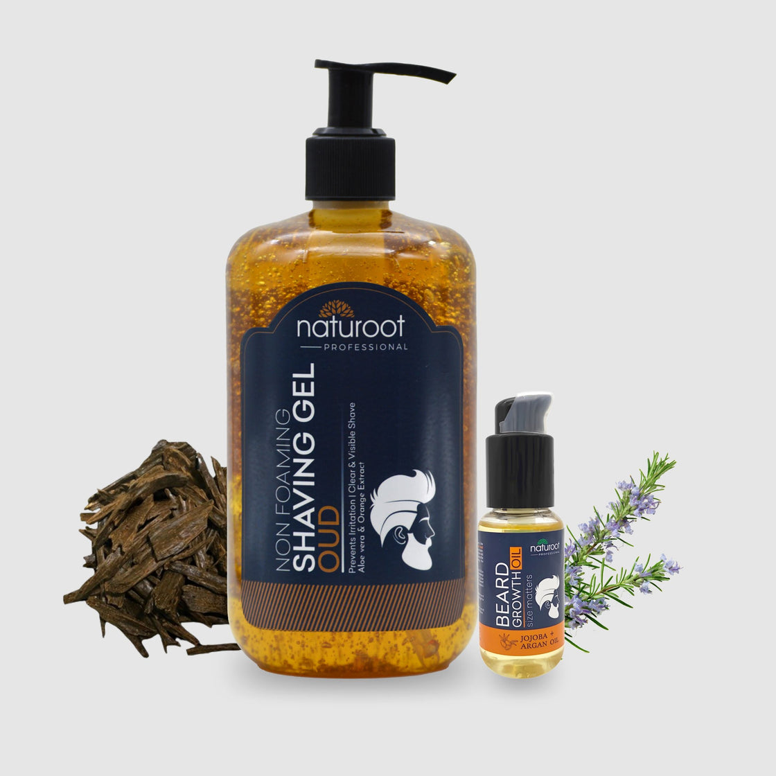Oud Non-Foaming Shaving Gel with Beard Growth Oil
