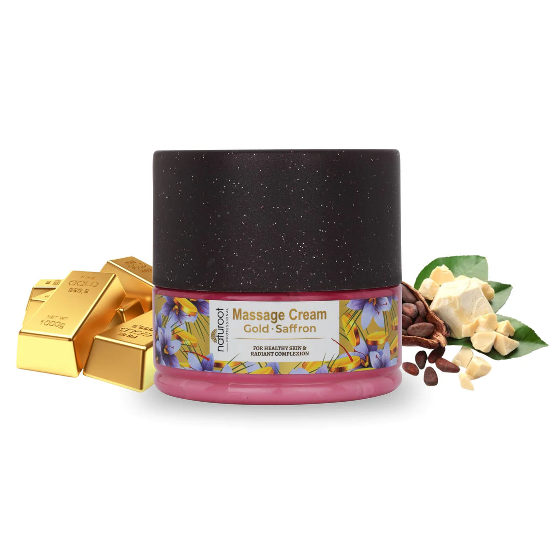 Sparkling Gold Massage Cream with Floral Cleansing Lotion