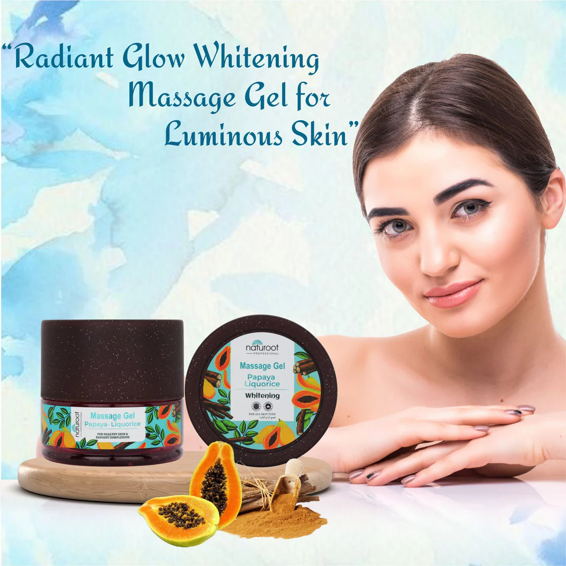 Whitening Glow Massage Cream with Scrub, Gel and Mask